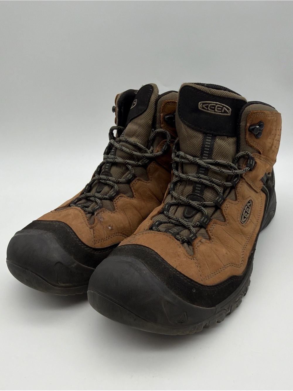 KEEN Targhee IV Mid Mens Leather Hiking Boots Shoes Size 14 Brown Waterproof